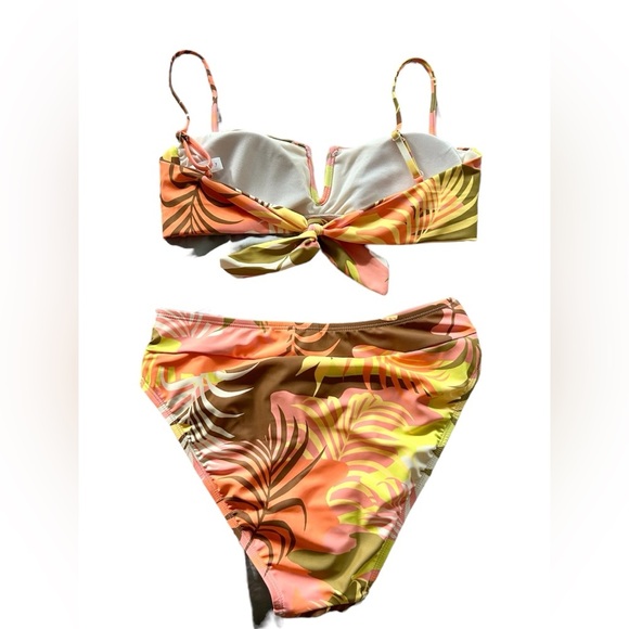 Sanctuary v-wire bandeau bikini top with V waist bikini bottom Size Medium NWT - Picture 2 of 10